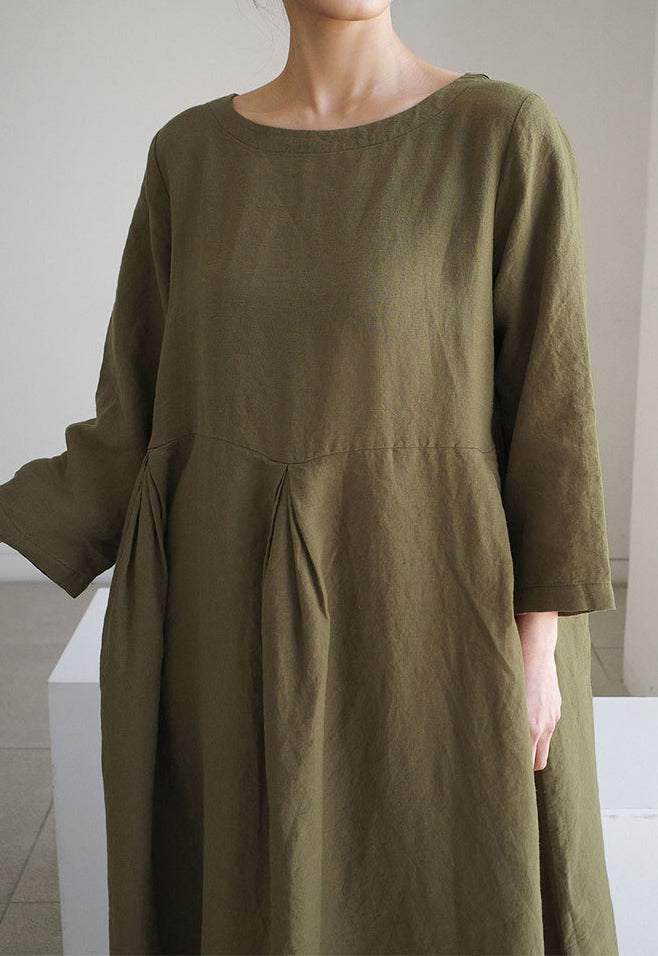 Elegante lange jurk in minimalistische stijl met maximaal natuurlijk comfort