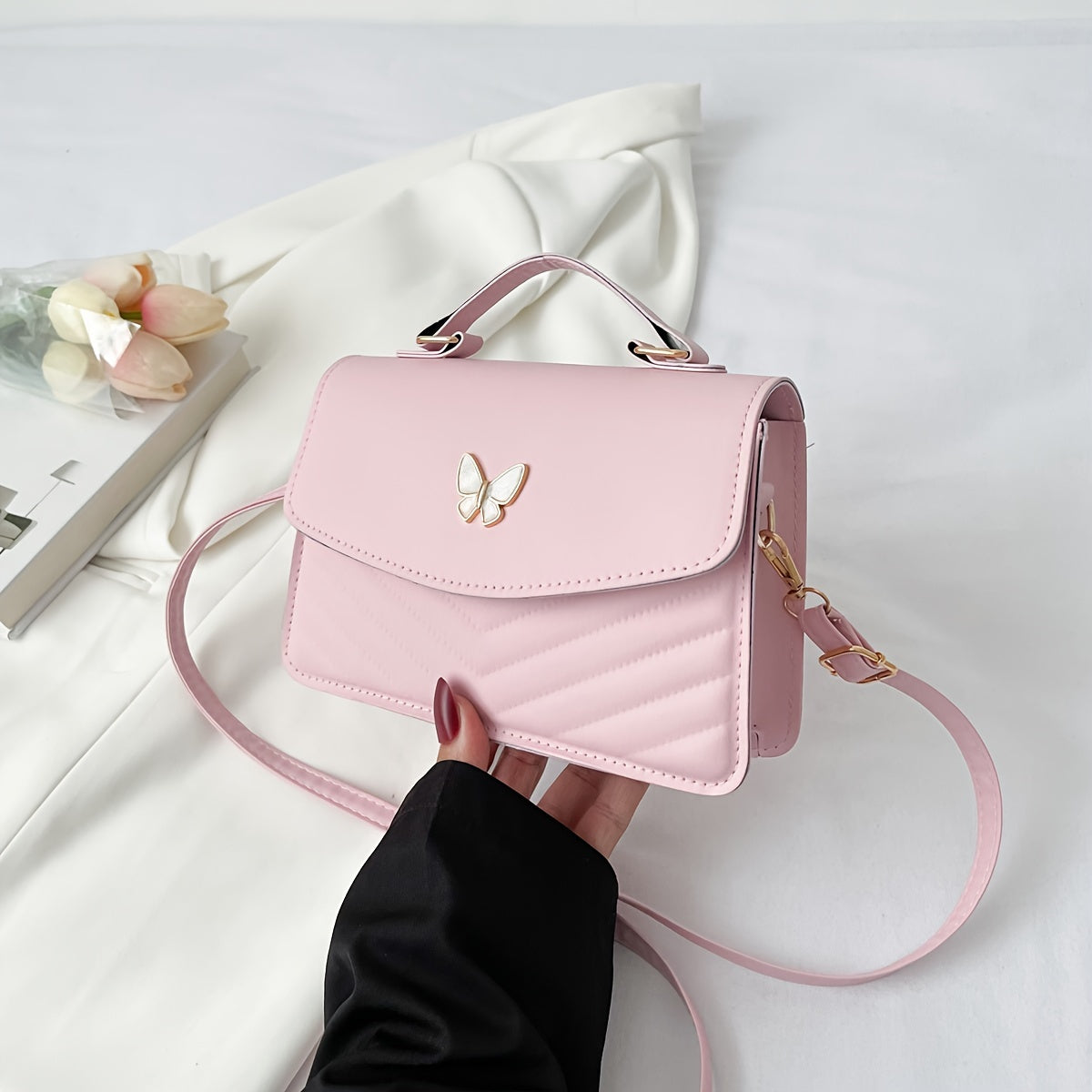 Sophie | Trendy crossbody en schoudertas in effen kleur