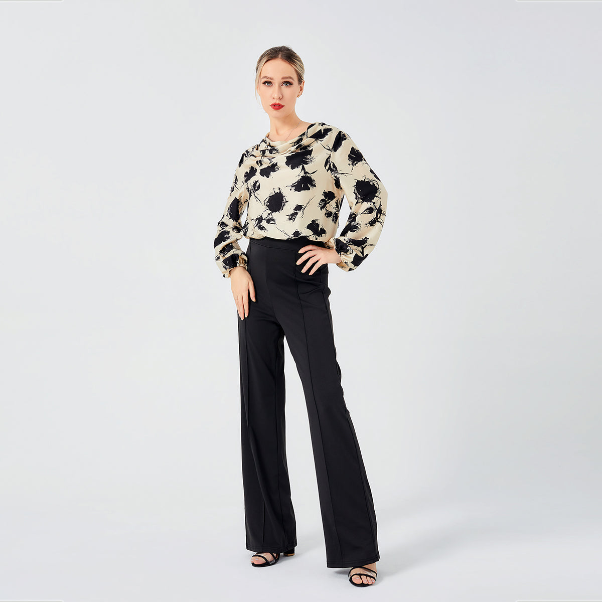 Zuly Blouse élégante imprimée par des dames