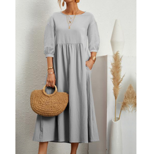 Ella | Elegante zomerjurk met halflange mouwen en romantische details