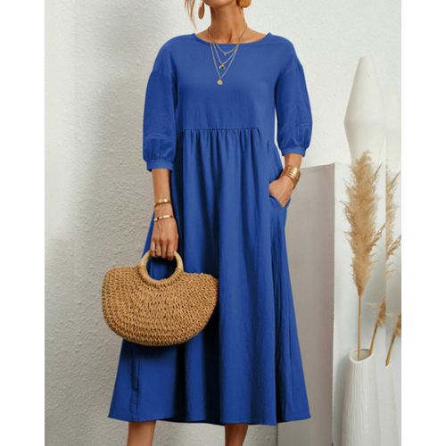 Ella | Elegante zomerjurk met halflange mouwen en romantische details