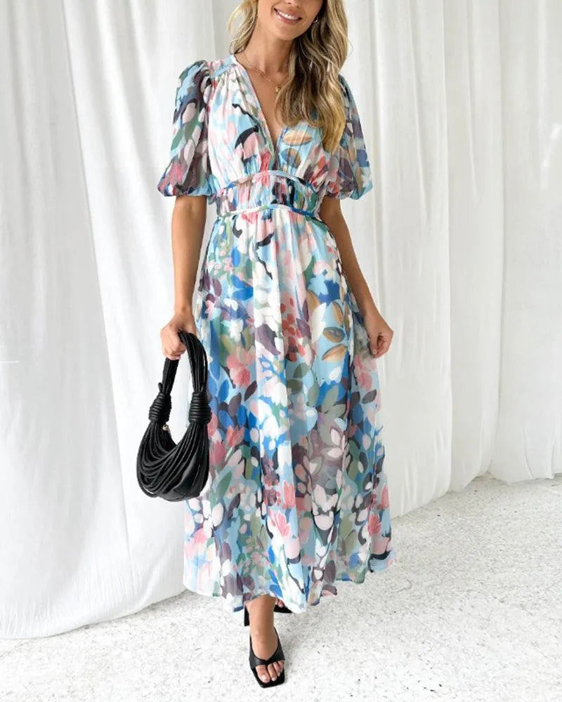 Maxijurk Asymmetrisch Trendy Ontwerp, Hoge Split, Losvallend Silhouet Ideaal voor Zomerse Avonden