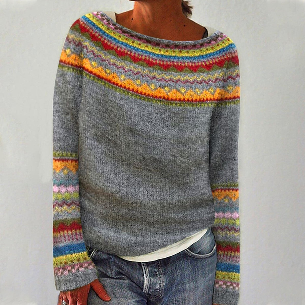 Sharon | Comfortabel Dames Sweatshirt Met Kleuren