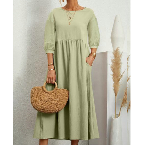 Ella | Elegante zomerjurk met halflange mouwen en romantische details