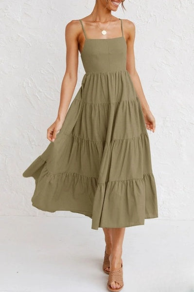 A-lijn jurk met spaghettibandjes