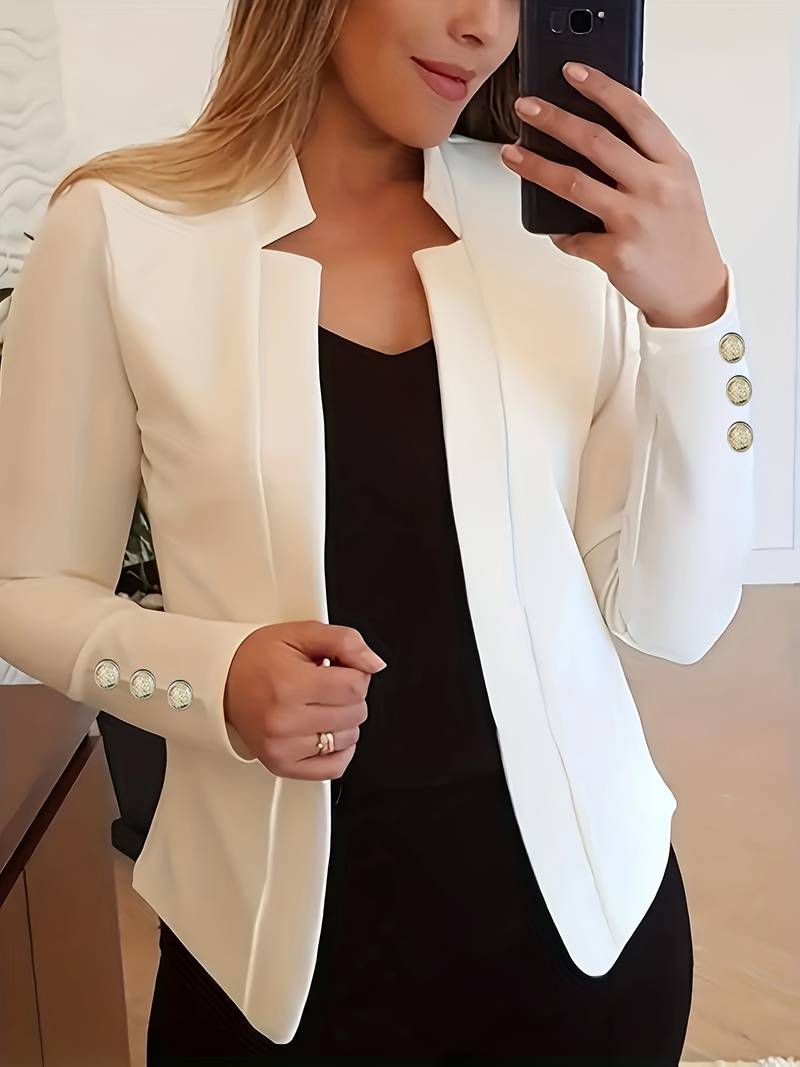 Emma casual blazer met lange mouwen en knopen