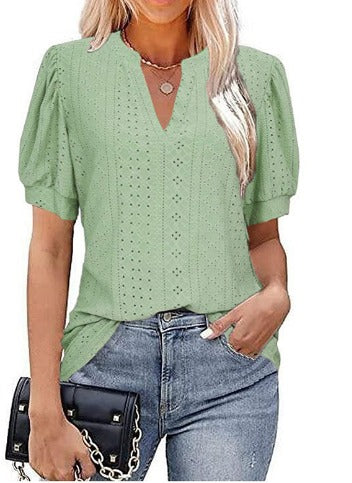 Lena | Elegante Damesblouse met Pofmouwen