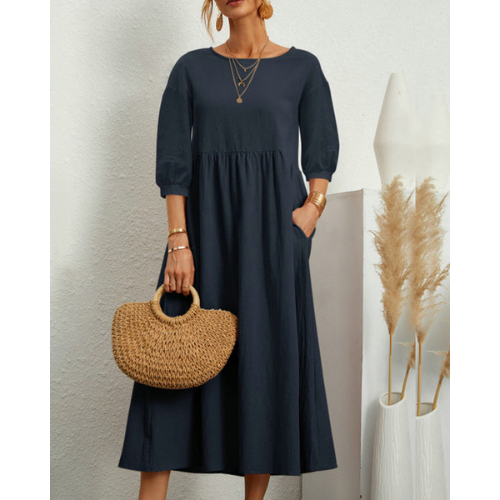 Ella | Elegante zomerjurk met halflange mouwen en romantische details