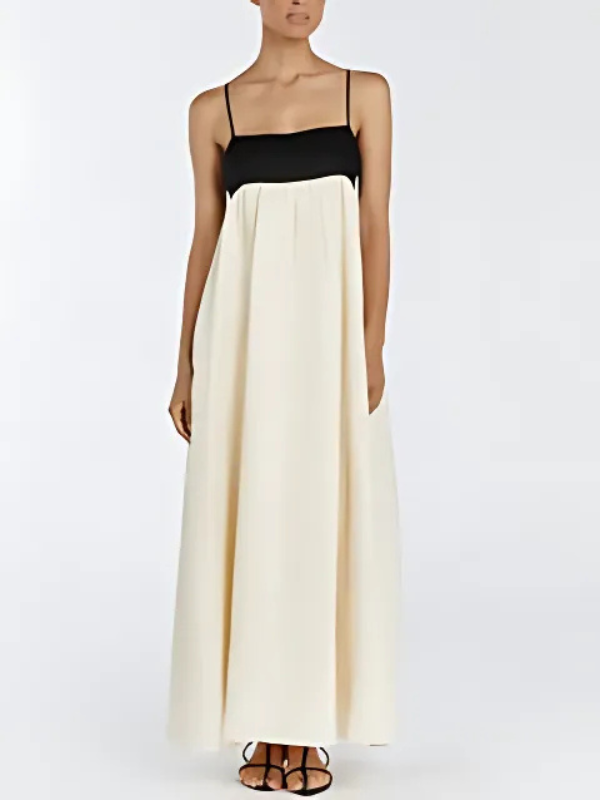 Casual lange jurk met gecombineerd patroon, ideaal voor op vakantie