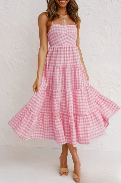 A-lijn jurk met spaghettibandjes