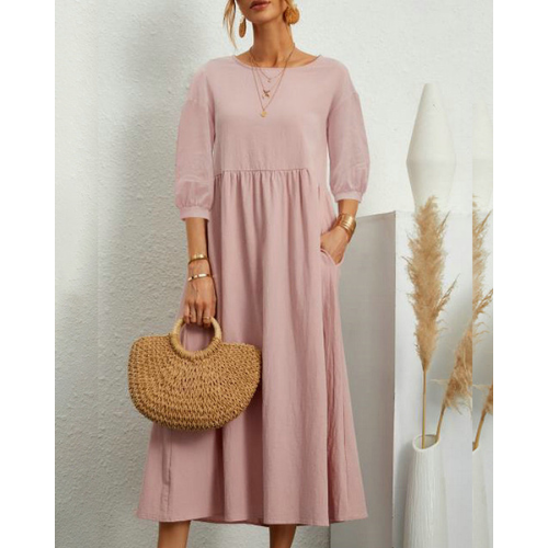 Ella | Elegante zomerjurk met halflange mouwen en romantische details