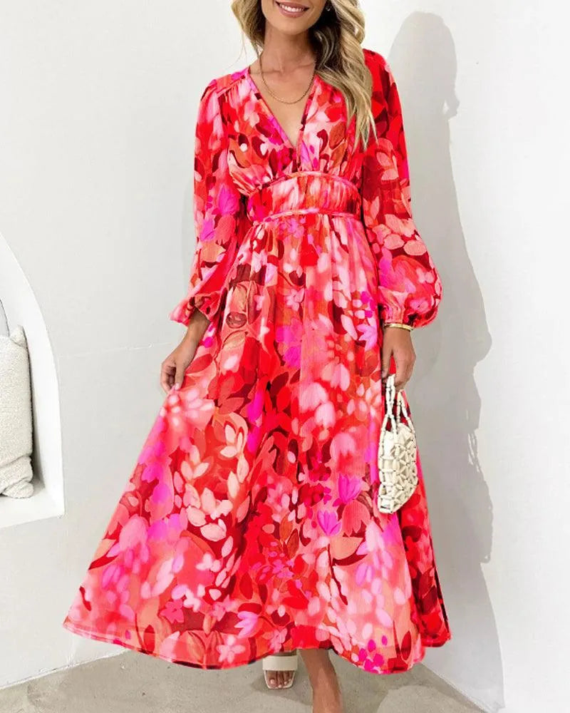 Maxijurk Asymmetrisch Trendy Ontwerp, Hoge Split, Losvallend Silhouet Ideaal voor Zomerse Avonden