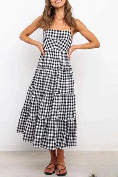 A-lijn jurk met spaghettibandjes