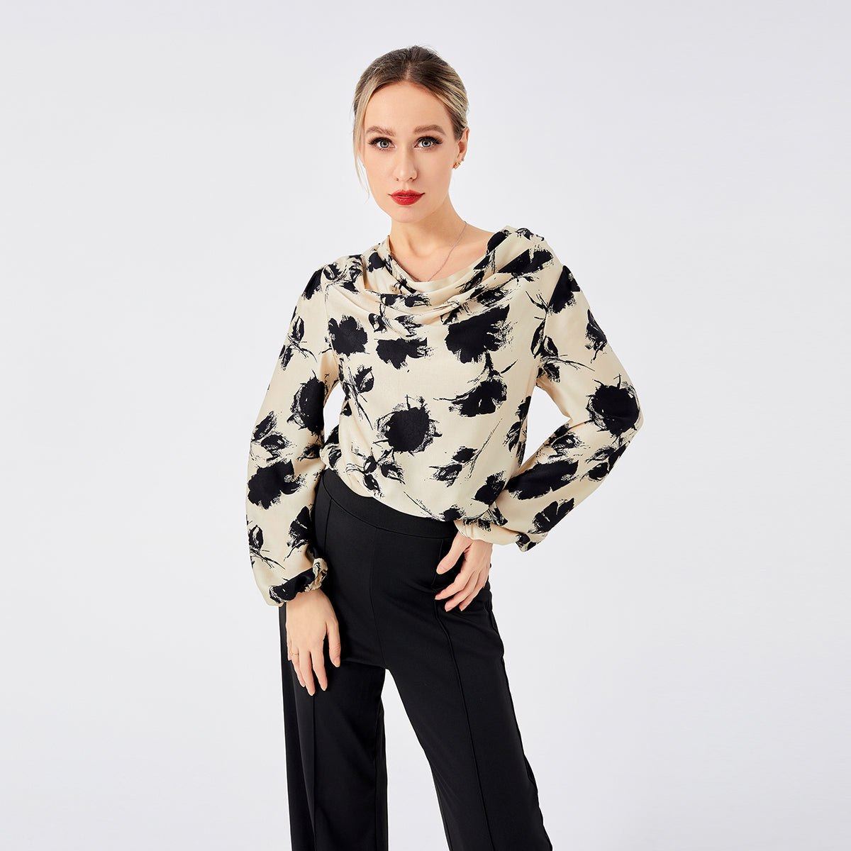 Zuly Blouse élégante imprimée par des dames