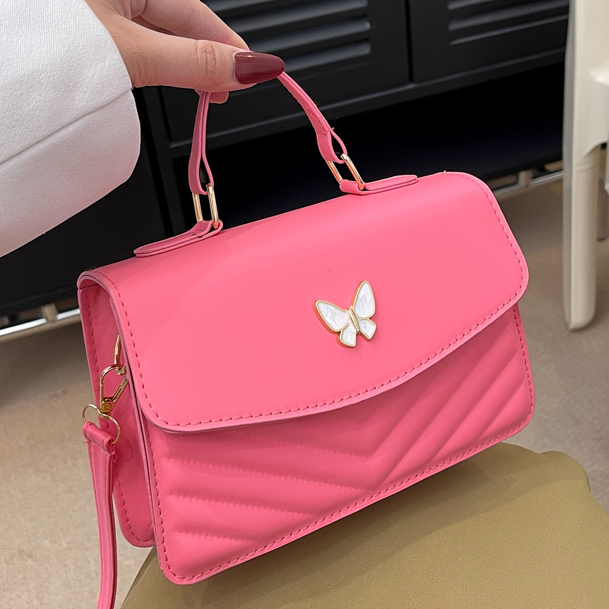 Sophie | Trendy crossbody en schoudertas in effen kleur