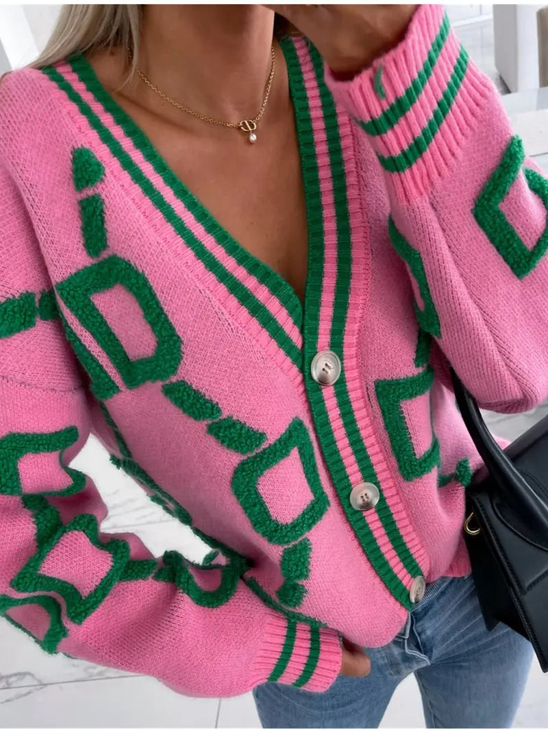 Zoe contrasterend vest met vhals voor de lente