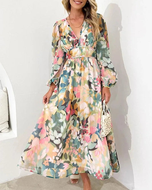 Maxijurk Asymmetrisch Trendy Ontwerp, Hoge Split, Losvallend Silhouet Ideaal voor Zomerse Avonden