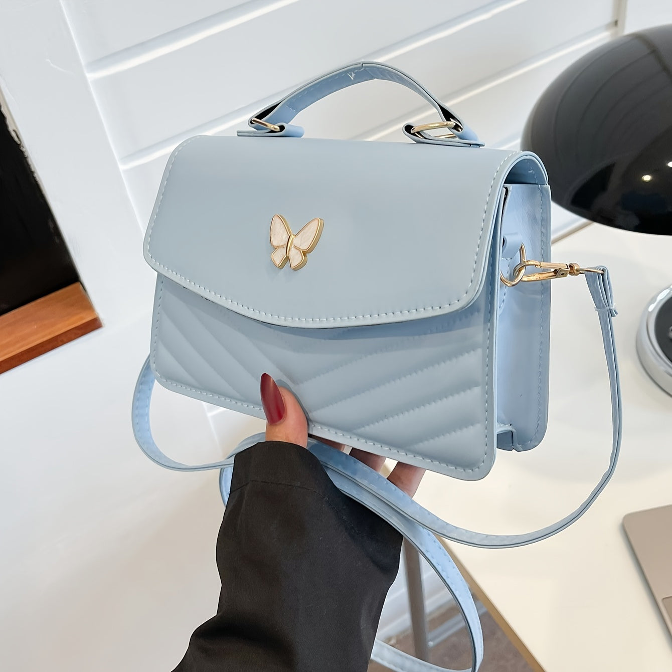Sophie | Trendy crossbody en schoudertas in effen kleur