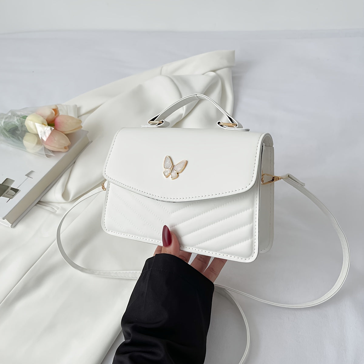 Sophie | Trendy crossbody en schoudertas in effen kleur