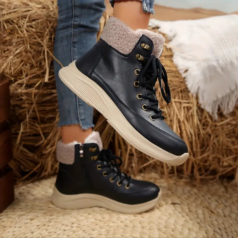 Casual Winterlaarzen voor Vrouwen met Fleece en Verdikking voor Warmte en Comfort