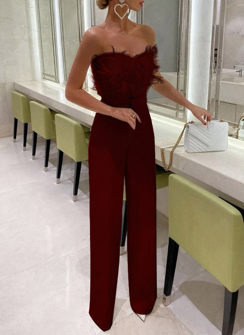 Elegante jumpsuit met verentop Arika