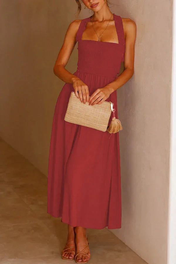 Bendetta midijurk met zakken en gerimpelde gekruiste rug