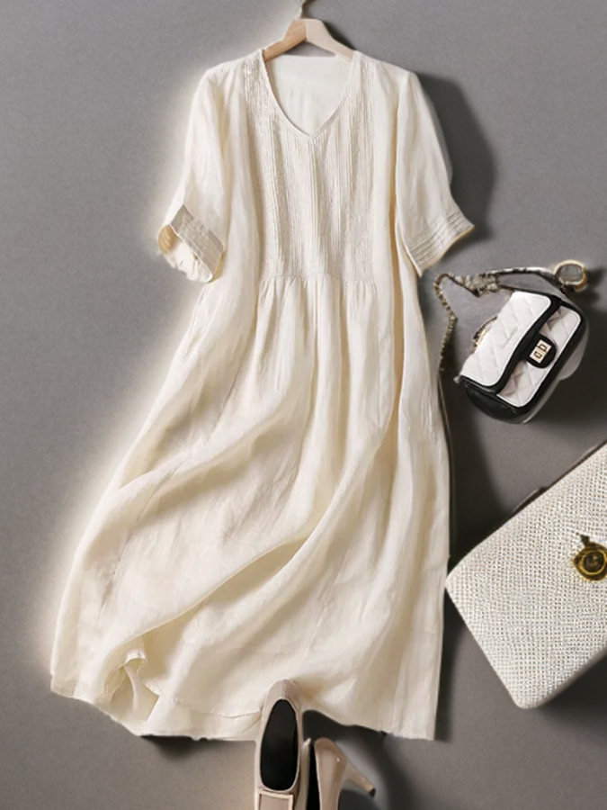 Bianca Elegante geplooide losse jurk