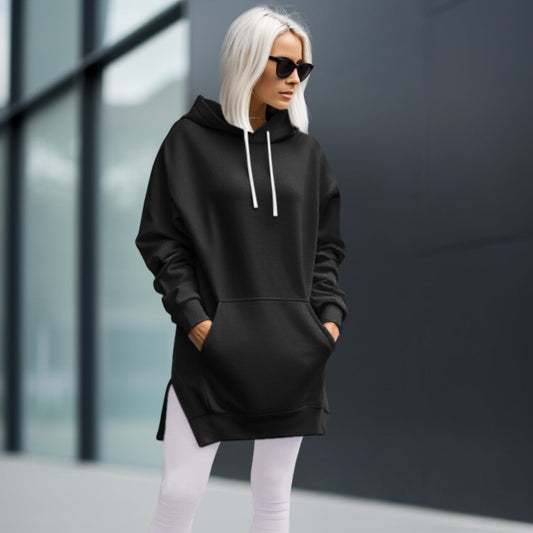 Émilie Elegante oversized jurk met capuchon