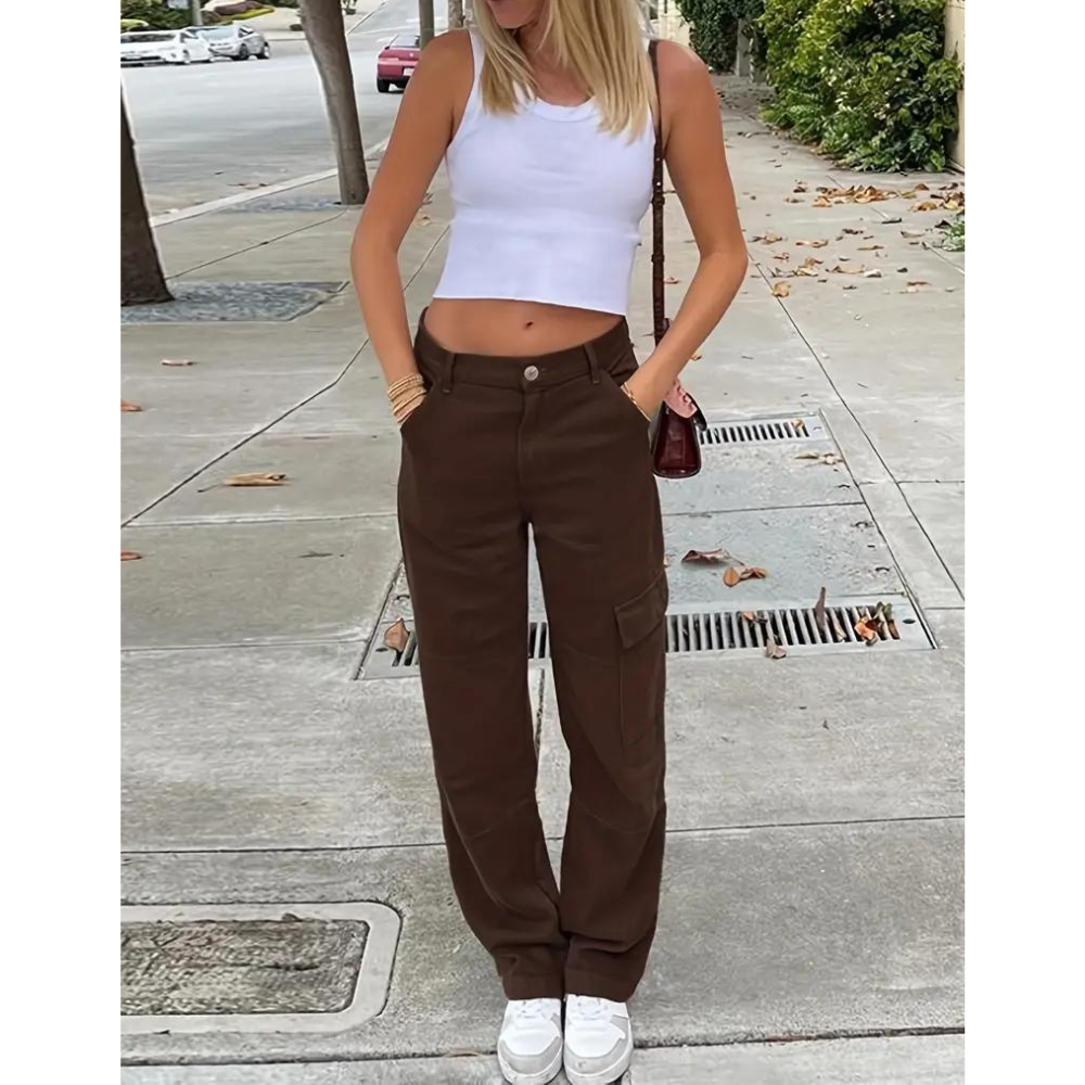 Stella | Utility Cargo Broek | Praktisch en Modieus | Comfortabele Blend