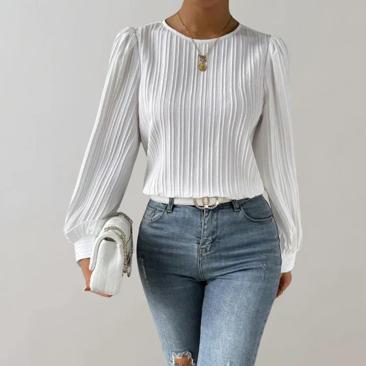 Uma | Stijlvolle Geplooide Blouse