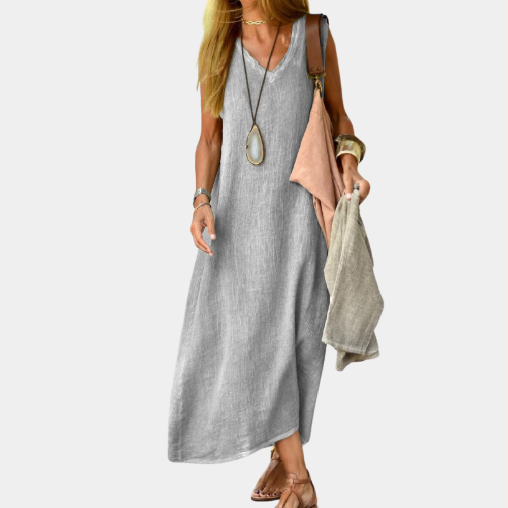 Casual vhals dames maxi jurk