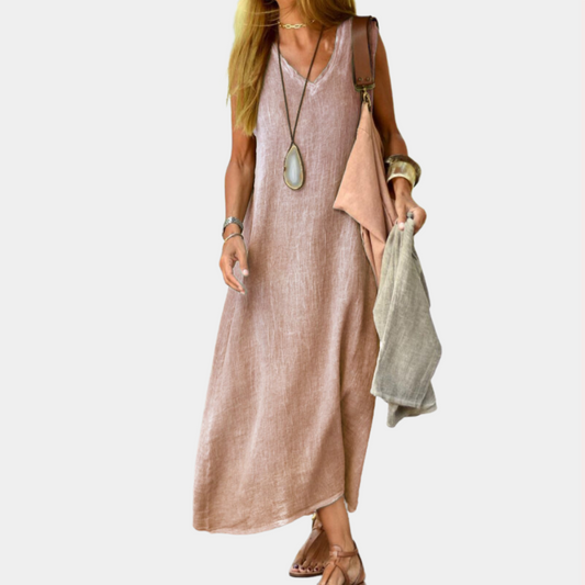 Casual vhals dames maxi jurk