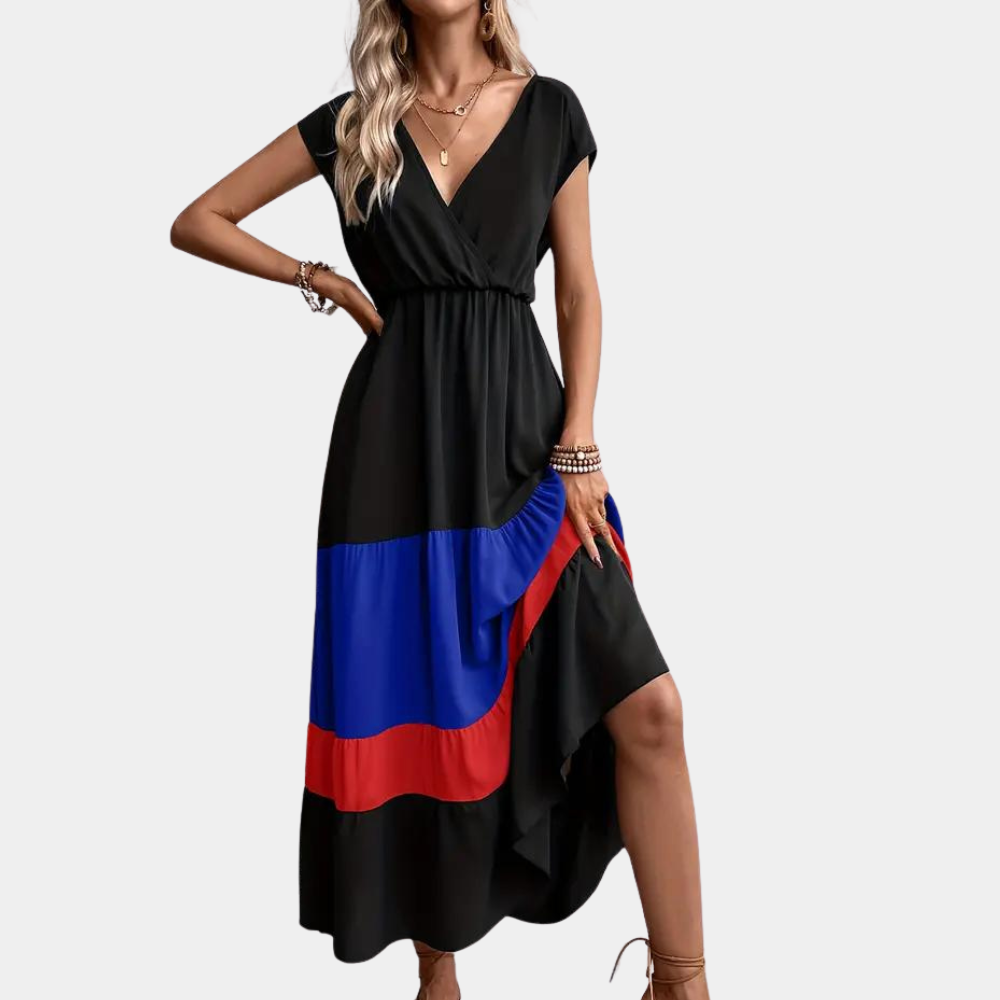 Linda Casual damesjurk met vhals