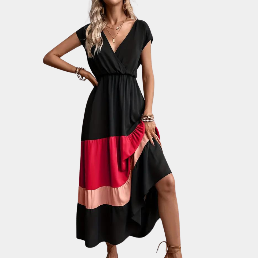 Linda Casual damesjurk met vhals