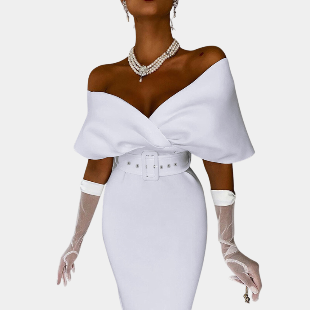 Elegante offshoulder avondjurk voor dames