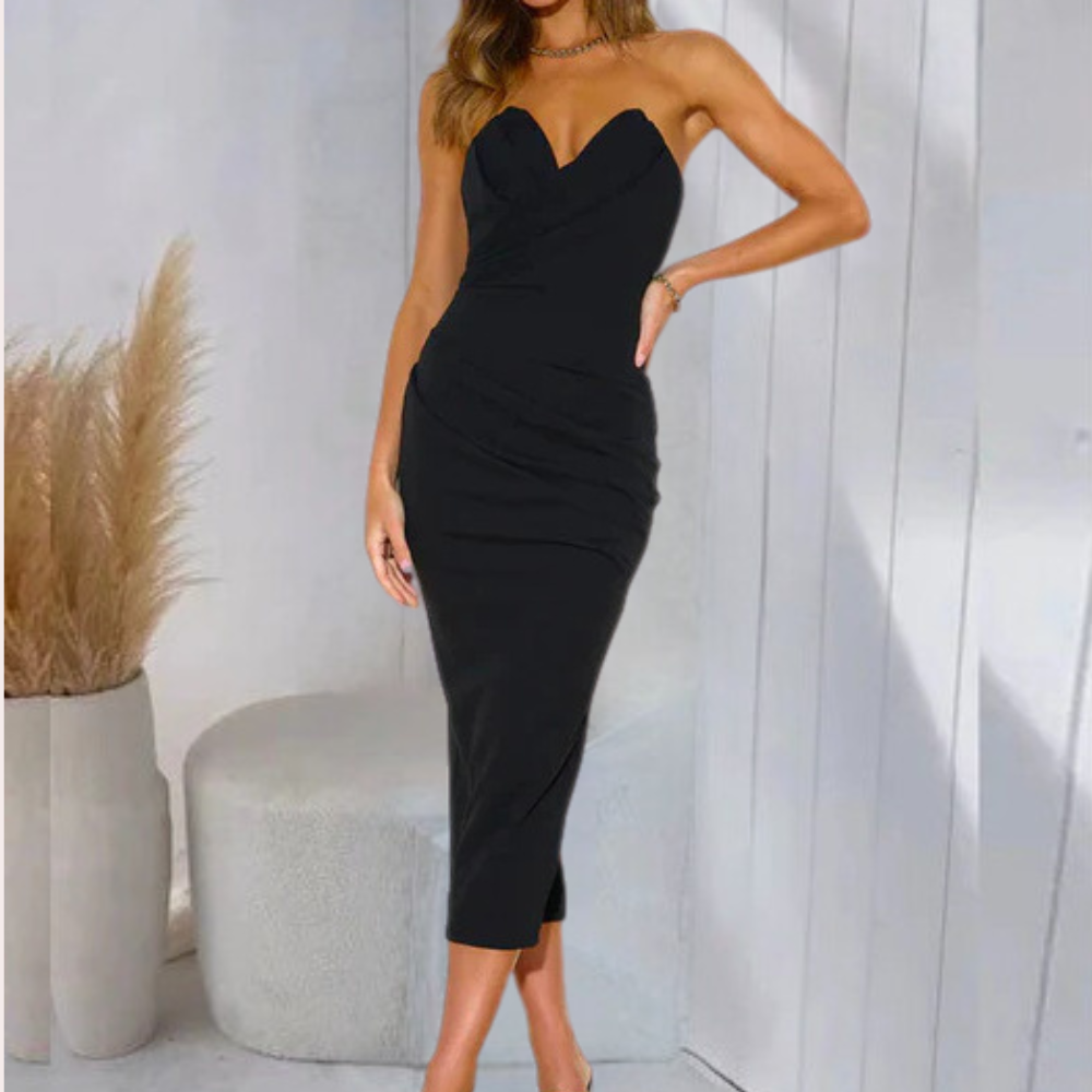 Paulita Elegante Strapless Zomerjurk