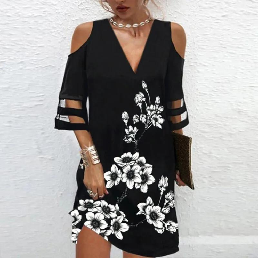 Kataryna Cold Shoulder Kantjurk voor Dames