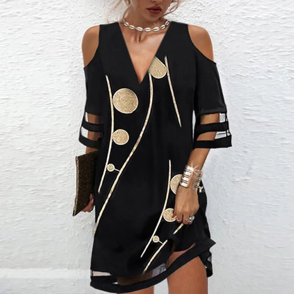 Kataryna Cold Shoulder Kantjurk voor Dames