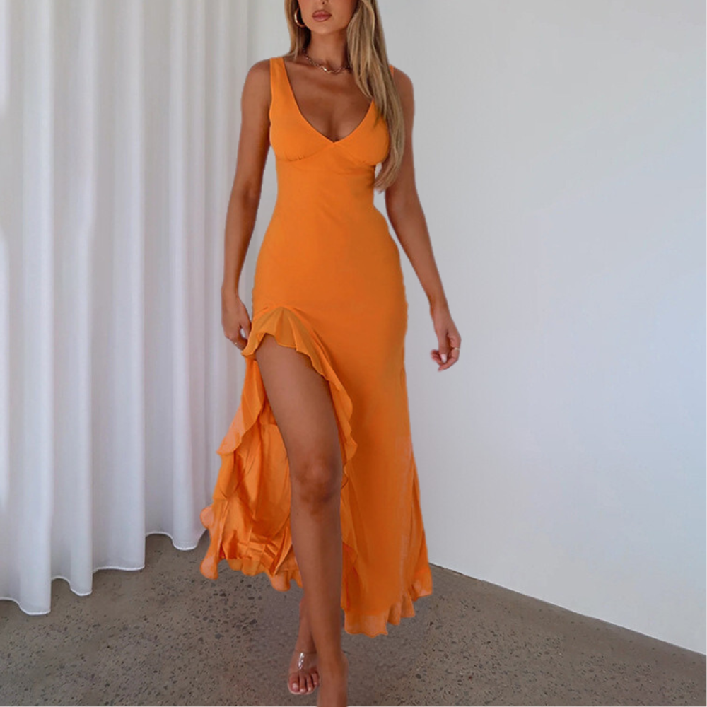 Ileana Chic ruchesplit Jurk voor dames