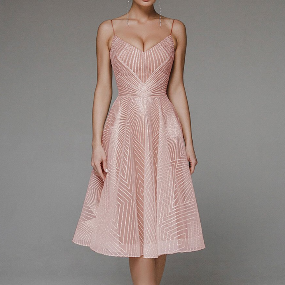 Blanca Elegante Jurk met Open Rug voor Dames