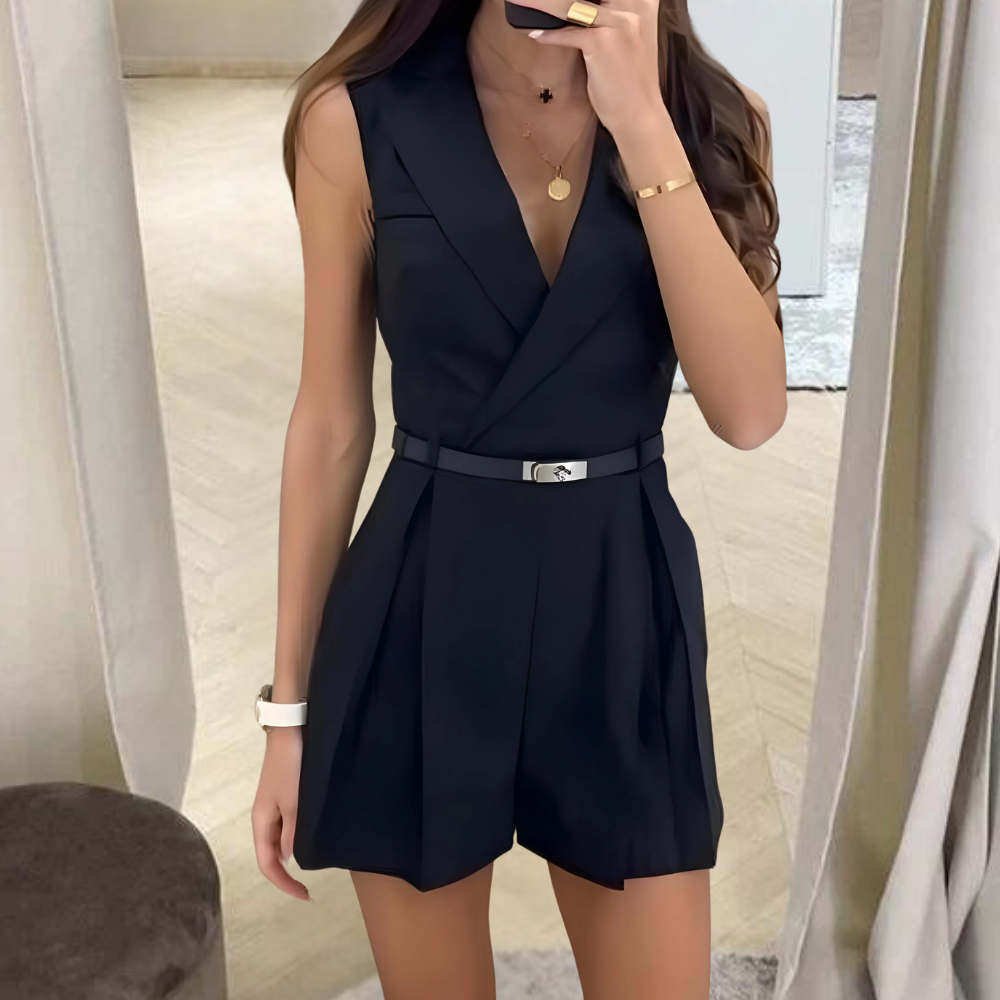Sanda Tijdloze mouwloze jumpsuit voor dames