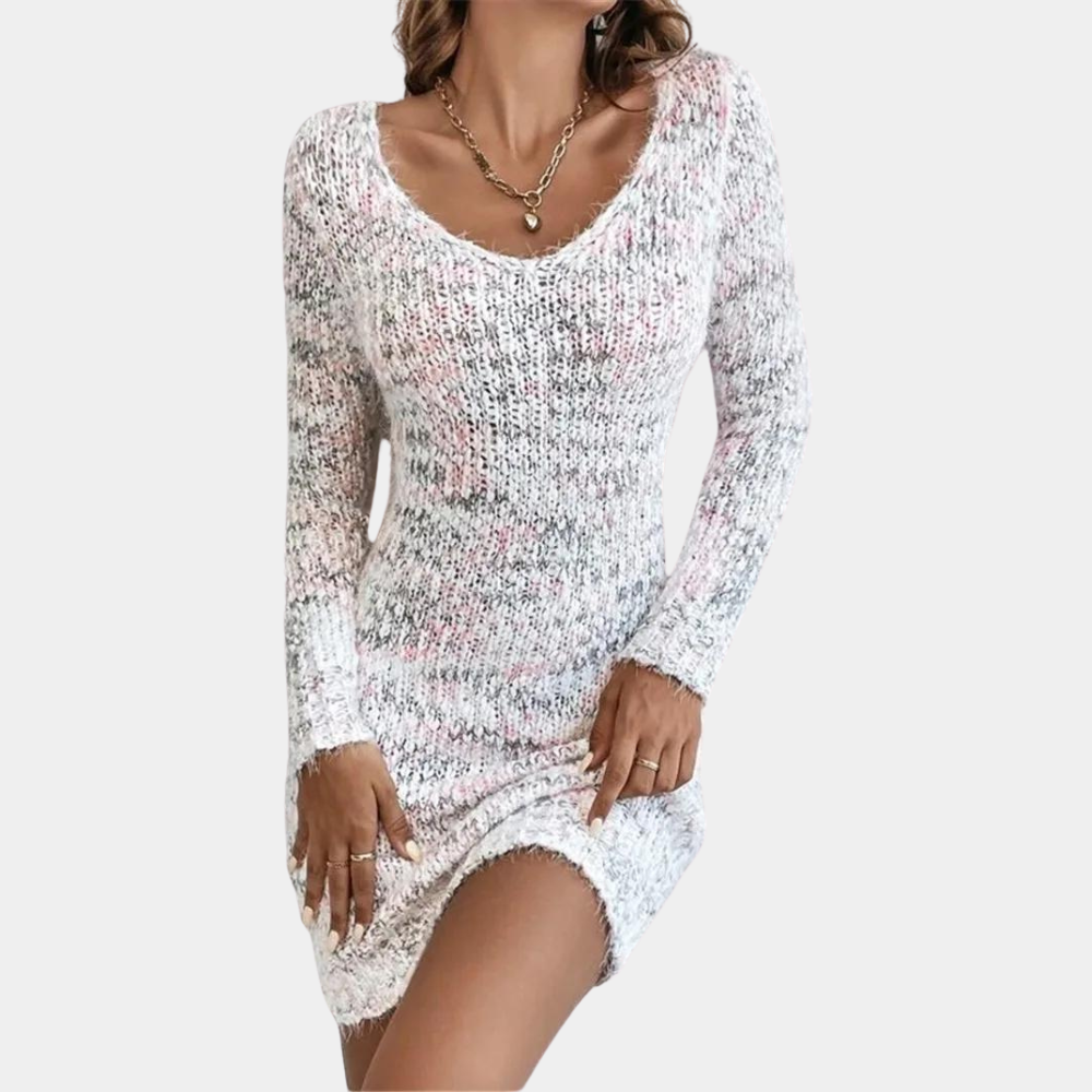 Zella Elegante Nauwsluitende Gebreide Damesjurk