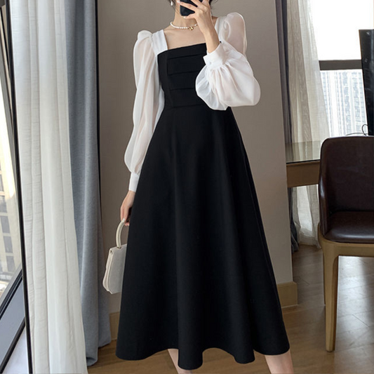 Ladinas Veelzijdige Puff Sleeve Damesjurk