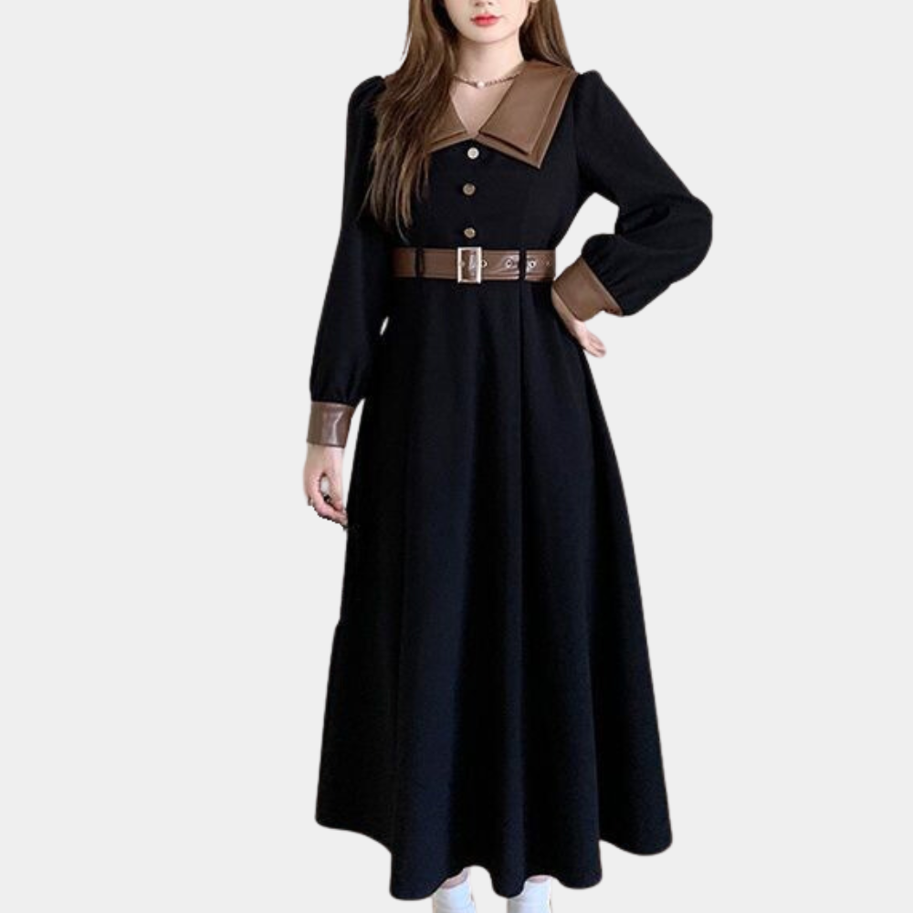 Smaranda Elegante Jurk met Riem Comfort Ontmoet Klasse