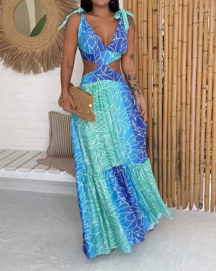 Calantha Elegante midijurk met print