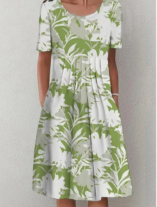 Cecelia Losvallende bloemenjurk