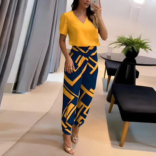 Moderne Damesoutfit Shirt en Broek Set