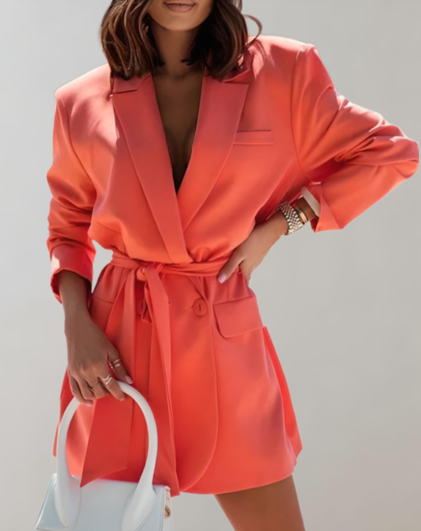 Cosette - Oversized blazer met riem in verschillende kleuren