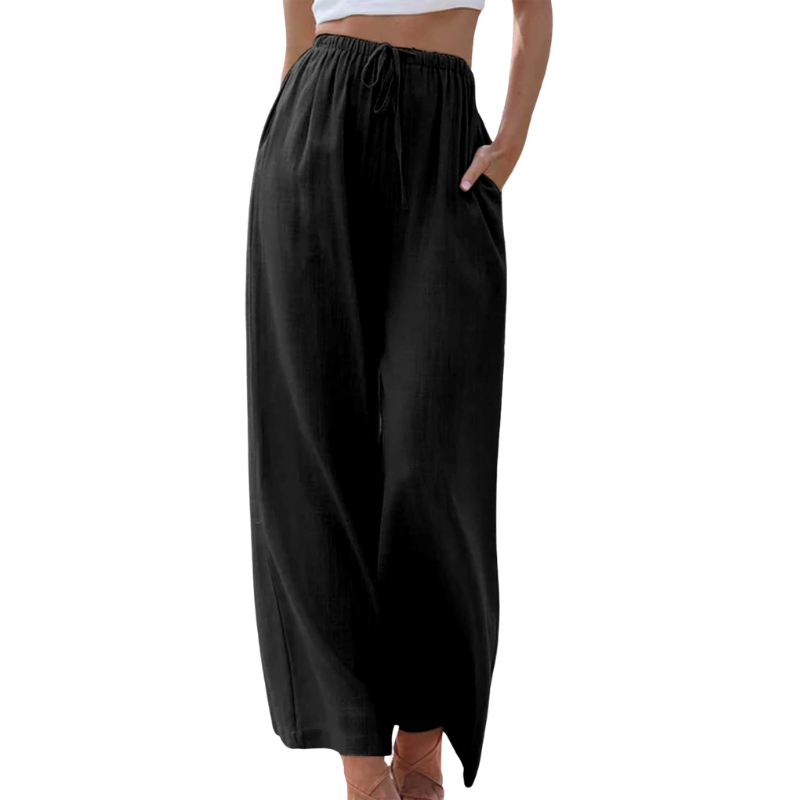 Mila | Wijde Broek met Trekkoord | Casual Comfort | Luchtige Viscose