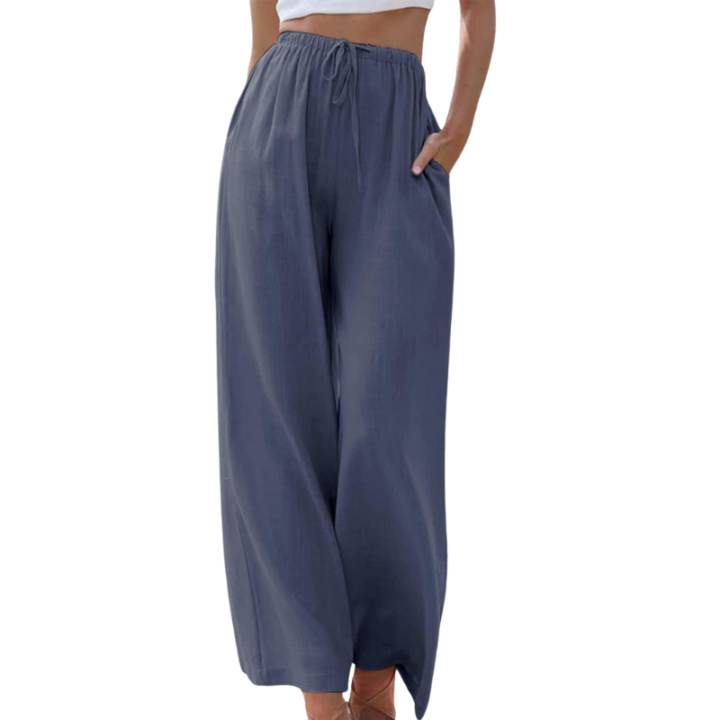 Mila | Wijde Broek met Trekkoord | Casual Comfort | Luchtige Viscose